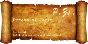 Porcsalmi Zsolt névjegykártya